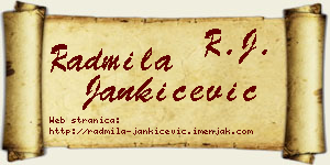 Radmila Jankićević vizit kartica